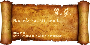 Machács Gilbert névjegykártya
